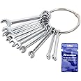 SPEEDWOX Small Metric Wrench Set 10 Pcs 4-11mm Mini Combination Open and Box End Ignition Wrenches With Portable Storage Pouches and A Ring