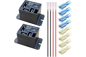Gebildet 2 pezzi Relè di Potenza in Miniatura 30A, Bobina AC220V, SPST (1 NO) Mini relè da 220volt con cavi e Connettori a Collegamento rapido