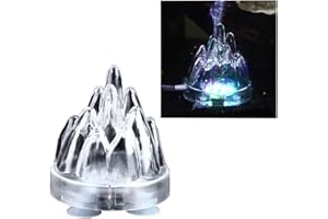 Londafish Acquario Light Volcano Bubble Light Decorazione Acquario Luce per Acquario (White Shell Colorful Light)