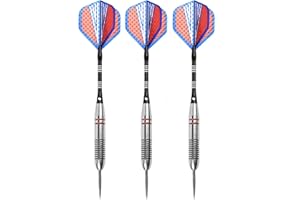 FUZVOL Lot de 3 paquets de fléchettes professionnelles avec pointe en acier et tiges en aluminium 24 g