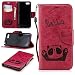 Produktbild Huawei Y5 2018 Hülle, Huawei Y5 2018 Schutzhülle, Huawei Y5 2018 coverAlfort Lederhülle PU + PC Hülle Magnetverschluss Ledercase Handytasche mit Standfunktion und Kartenfächer (Rot)