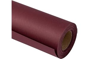 RUSPEPA Kraft Paper Roll - 44.5 cm x 10 m - Recyclable Paper Perfect for Wrapping, Craft, Packing, Floor Covering, Dunnage, Parcel, Table Runner, Wine Red