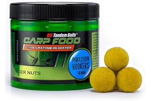 Tandem Baits Carp Food Perfection Mini Hookers Tigernüsse | Karpfenfutter | Karpfen Angeln | Köder zum Große-Fische-Angeln | Karpfenzubehör für Profis & Hobby-Angler | Angelfutter 18mm 120g