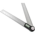 GemRed Digital Angle Finder, 300mm Stainless Steel Digital Protractor 360 Degree, Angle Measurement Tool with LCD Display, Angle Finder Tool for Woodworking Decoration Construction (Battery Include)