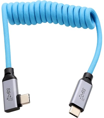 YACSEJAO 90° USB-C Kabel – Einziehbar, 1 M, 65W Schnellladung, 6A, Für Auto & Unterwegs