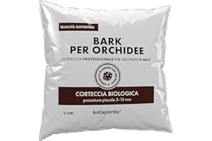 Kalapanta Bark per Orchidee Linea Professionale, 2 Litri, Pezzatura 5-15 mm, Substrato a Base di Corteccia di Pino Marittimo 100% Naturale, Ecologica Pronto all'Uso