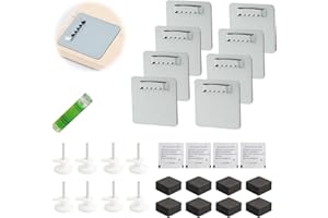 KAHOUI 8 Stück Bildaufhänger Selbstklebend mit Extra Starke 3M Klebefläche, Bildaufhänger für Schwere Bilder, Spiegel Bilderhaken Selbstklebend, Bild Aufhängen Ohne Bohren für Spiegelhalterung Wand