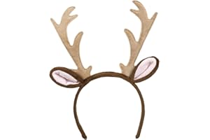 Boland 13442 – opaska do włosów z reniferem, tiarą z uszami i porożem, sarna, jeleń, ozdoba głowy, Boże Narodzenie, kostium, karnawał, impreza tematyczna