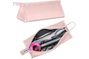 Kyrio Wodoodporna torba do przechowywania suszarki do włosów, kompatybilna z suszarką Dyson Supersonic, podróżna, przenośna, pyłoszczelna torba do przechowywania, torba podróżna, różowa