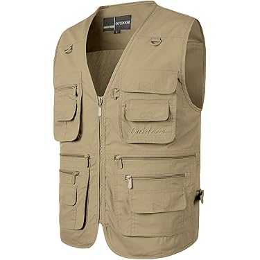 Gilet Sans Manches Homme Veste D'extérieur Légère Avec Poches Pour Pêche,  Photo, Travail
