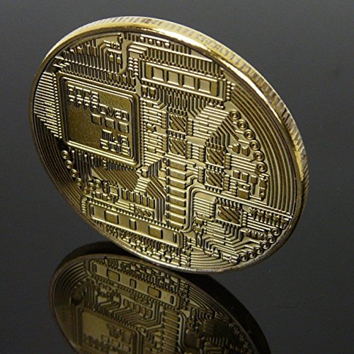 rexul (TM) 1 x vergoldet Bitcoin Münze Collectible BTC Medaille Art Collection Geschenk Physikalische - 3