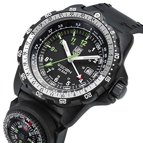 Luminox Men's A.8831.KM Quartz Watch with Black Dial Analogue Display and Black Plastic Strap