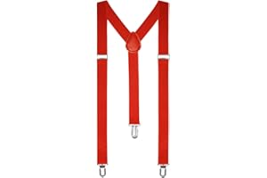 Autiga® Hosenträger Herren Damen Hosen Träger Y Form Style Clips Schmal Neon Bunt Farbig