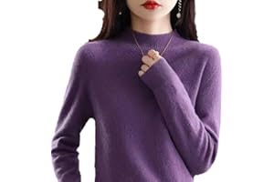 MQSHUHENMY Cashmere Sweaters for Women, 100% Cashmere Long Sleeve Crew Neck Lightweight Soft Knitted Pullover Knitted Jumpers