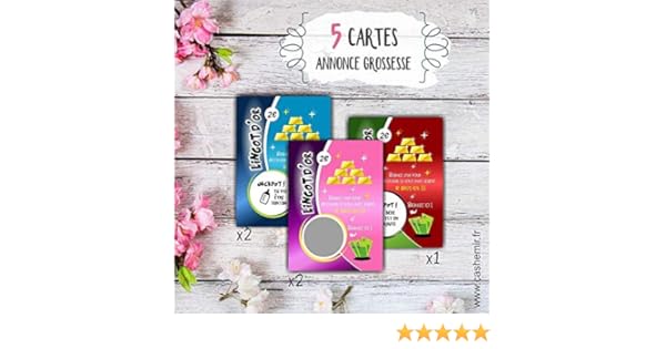 Cartes Annonce Bebe Originale Annonce Grossesse Oncle Et Tante Jeu A Gratter Enceinte Bebe En Route Ref 133 Annonce Tata Tonton Lot De 5 Cartes Produits Handmade Fournitures De Bureau Et Articles De