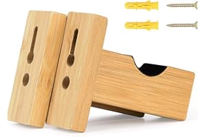 BOUNCEVI 2 PCS Baseball Bat Display Rack Wall Mounted Baseball Support Mural pour Écran Fini Naturel Pin Massif avec Doublure en Feutre Et Caché Vis Facile À Accrocher sur Le Mur Horizontalement