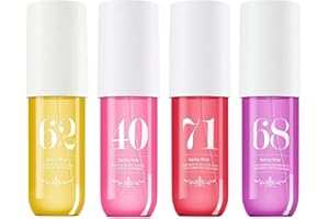 GENERISCH 4er Set Damen Parfum Body Spray - 90 ml Fruity Duft - Lang anhaltender Duftnebel für Körper & Haar - Hautpflegendes Aerosol