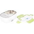 Multifunctional Portable Electric Heating Lunch Box Food Heater Food Warmer with Removable Stainless Steel Container for Home Office(EU-Plug)
