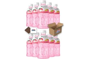 Mogu Mogu Flavored Drinks 12x320ml, LYCHEE - Nata De Coco Juice - Refreshing Taste - Fun Drinking During Hot Summers Or Take Them On Trips & Picnics Boxed Treatz