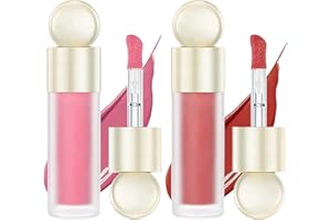 OHSN Colorete en Crema 2 Colores Rare Beauty Blush, Rubor Liquido Mate Ligero y Transpirable, Colorete Facial en Mousse Transparente Maquillaje