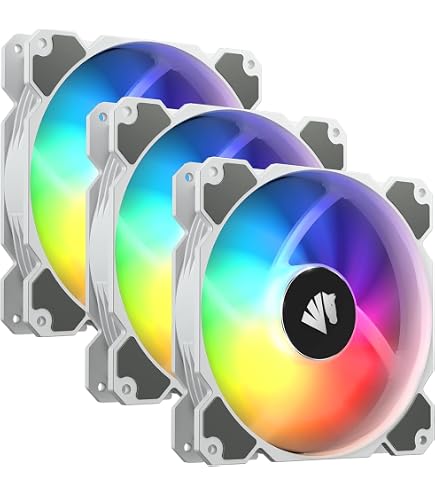 Nfortec Draco X ARGB Lüfter 140 Mm – Ultra-leise (12 DB), Hoher Luftstrom, 4‑polig, Mit RGB‑Beleuchtung, Schwarz
