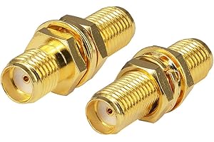 Boobrie SMA Female to Female Connector Bulkhead Panel Mount SMA 4G Antenna Jack Adapter RF Coaxial for WiFi GPS Antenna Wireless LAN Devices Pack of 2