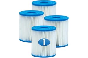 woejgo Filter Kartuschen Gr. I für Pool Swimmingpool Pumpen, Typ I Poolfilterkartuschen, 4 Stück Pool Filterkartuschen