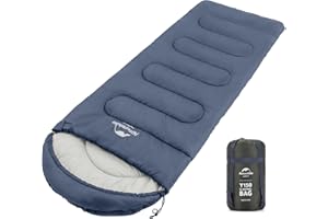 Naturehike Sac de Couchage Compact 3 Saisons,Confortable Surdimensionné 220x85cm adapté Adultes,Combiner dans Un Sac de Couchage 2 Personnes,Ultra léger Portable,avec Sac de Compression
