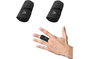 DUOYIF 2 Sztuki Ochrony Palców, Szyna Na Palce, Nakładki Na Palce Ochraniacze Na Palce, Bandaż Na Palce, Stabilizator Palców, Ochrona Palców Na Zapalenie Stawów, Ból Palców, Praca Fizyczna (M)