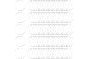 SOFPLATE 120 pz 30 mm Piccoli Orecchini Rotondi Orecchini A Cerchio Risultati Argento Ottone Lunetta Aperta Cornici Posteriori Orecchie Rotonde con Perline Componenti per Collane Fai Da Te Gioielli Cr