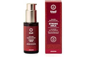 khadi STRONG AMLA Ajurwedyjski olejek do włosów, wspomaga wzrost włosów, zapobiega wypadaniu włosów i siwym włosom, wzmacnia cebulki włosów, 100% ziołowy i wegański, kosmetyki naturalne 50ml