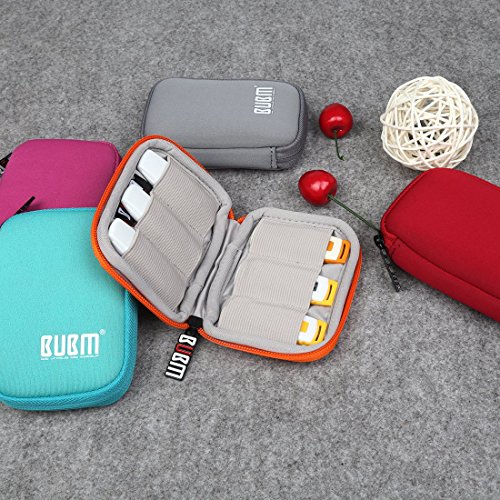 BUBM Soft Mini Tasche Aufwahrungstasche mit 6 Kapazität für USB Drive Shuttle (Grau) - 7