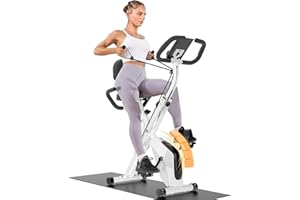 Botifly Cyclette Pieghevole da Casa 4 in 1, Bicicletta magnetica pieghevole, Resistenza magnetica regolabile a 16 livelli, monitor LCD e sensore di frequenza cardiaca