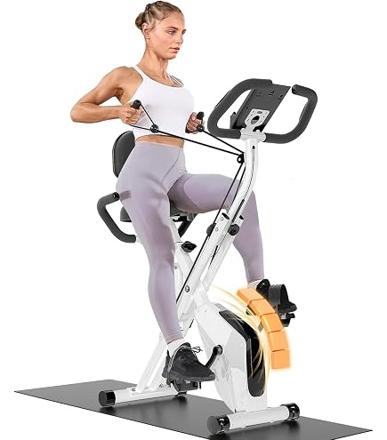 CITYSPORTS Vélo d'appartement pliable, vélo d'exercice pliable avec écran LCD, vélo d'appartement fitness, niveaux de résistance réglables, vélo d'exercice pliable Home Fitness pour la maison et le CITYSPORTS Vélo d'appartement pliable, vélo d'exercice pliable avec écran LCD, vélo d'appartement fitness, niveaux de résistance réglables, vélo d'exercice pliable Home Fitness pour la maison et le