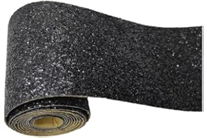 Dostear Bordure de papier peint éclair noir - Décoration murale amovible Frise Murale Autocollant en PVC imperméable - Plinthe Autocollant 10 X 200cm