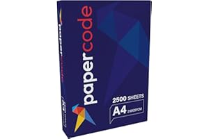 Papercode A4 75gsm Copier Paper –High-Quality White Printer Paper for Home & Office –Jam-Free, Quick Dry –Suitable for Inkjet & Laser Printers (Single Ream)