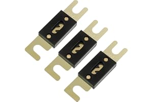 BOJACK 100 Amp 32 V ANL Fusibili piatti per sistema audio e video per auto (confezione da 3 pezzi)