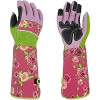 Rosenschnitthandschuhe für Damen, Gartenhandschuhe, rosa, schöne dornensichere Gartenhandschuhe mit langen Ärmeln aus…