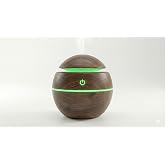 Vios Store Ultrasonik Hava Nemlendirici ve Aroma Dif&uuml;z&ouml;r&uuml; - 3 Farklı Renk Se&ccedil;eneği (Beyaz, A&ccedil;ık ve Koyu Ahşap) - K&uuml;re Tasarım