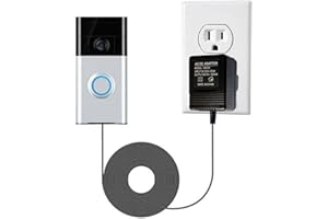 JINSENTGG Doorbell Transformer, Universal Power Supply Adapter 18VAC 500mA Power Adapter with 10M Long Cable Video Doorbell Power Supply for Door Bell Video Doorbell (10M)