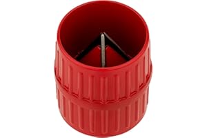 3min19sec Desbarbador de tubo de metal y plástico I 4 – 40 mm I 2 en 1 I para interior y exterior I para tubo de horquilla o tubos de aluminio I acero I cobre o plástico