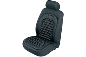 WALSER 14186 Funda de asiento de coche Noppi negro de masaje, funda de asiento universal y almohadilla protectora, protector de asiento para coches y camiones