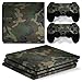 Produktbild Morbuy PS4 Pro Skin Design Folie Aufkleber Sticker schützende Haut Schale für Sony Playstation 4 Pro Konsole und 2 Dualshock Controller (Green Camo)