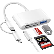 Hub Lightning 6-en-1 Certifié MFi - HDMI 1080P, USB 3.0, Lecteur Carte SD/TF, Charge Pour IPhone/iPad - 8