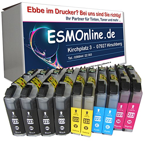 10 komp. XL Druckerpatronen hohe Füllmenge für Brother DCP-J562 DCP-J4120 Brother MFC-J5320DW MFC-J5620DW MFC-J5625DW MFC-J5720DW MFC-J480DW MFC-J680DW MFC-J880DW MFC-J4420DW MFC-J4620DW MFC-J4625DW 4 x schwarz 2 x blau 2 x rot 2 x gelb ( V2 )