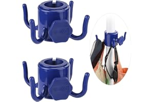 TAGVO Gancho para Colgar de sombrilla de Playa, 2pcs 4-Pines Gancho de Paraguas de plástico Colgar Toallas/Sombreros/Ropa/cámara/Gafas de Sol/Bolsas - Durable