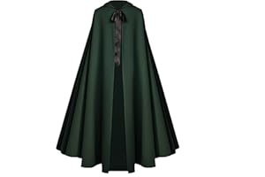Proumhang Halloween Cape à Capuche pour Adultes -Costume de Cape de sorcière médiévale de la Renaissance pour Hommes et Femmes,Hobbit Cosplay Court Cap,130cm