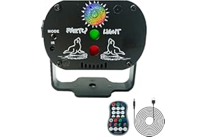 EAGOU DIARY Lumière disco avec télécommande Effets de lumière DJ activés par le son Lumière d'étape d'USB de lumière de partie de LED RGB pour la barre de jardin de parties de scène de Lumiere