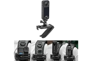 UBEIYI Support de Sac à Dos pour caméra d'action GoPro/DJI Action 2/Osmo Pocket 2, Support de Sac à Dos pour Insta360 One/X/AKASO Brave 7 Le et Wolffang GA100, Rotation à 360°
