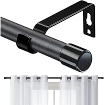 Tringle à Rideaux Extensible Blanc Mat - Diamètre 16mm, Longueur Réglable 76-157cm - Avec Supports Et Accessoires